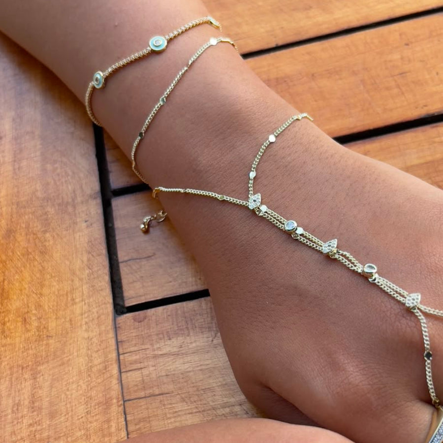 evil eye double chain