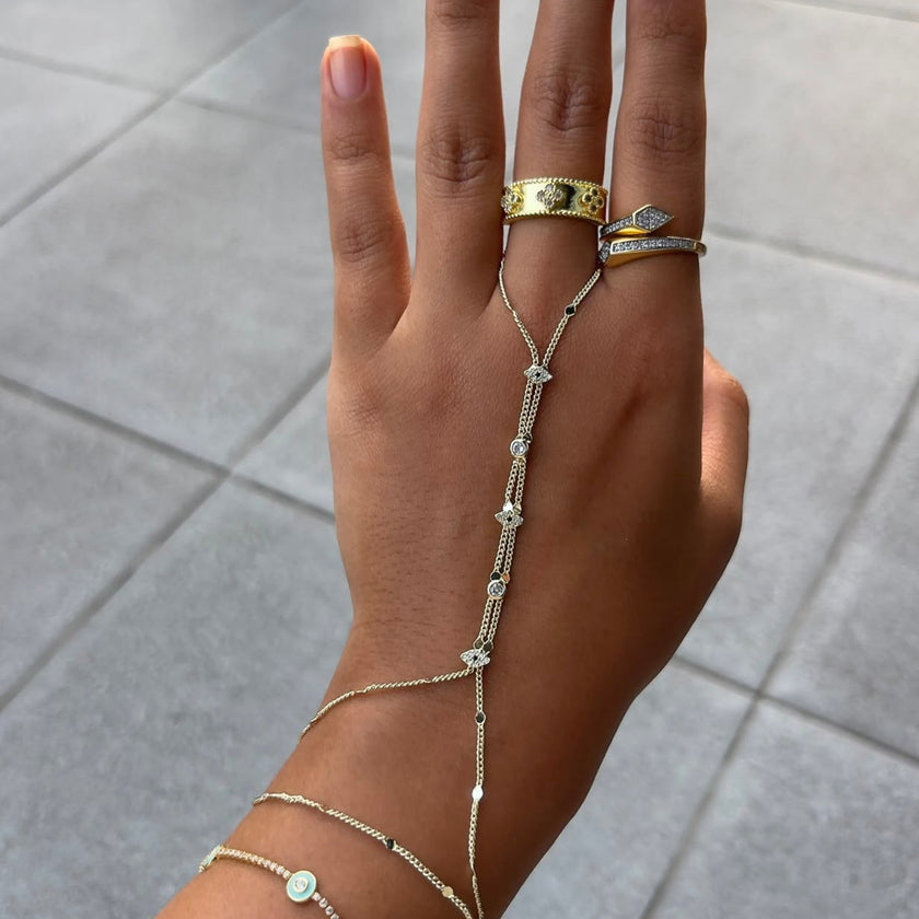 evil eye double chain